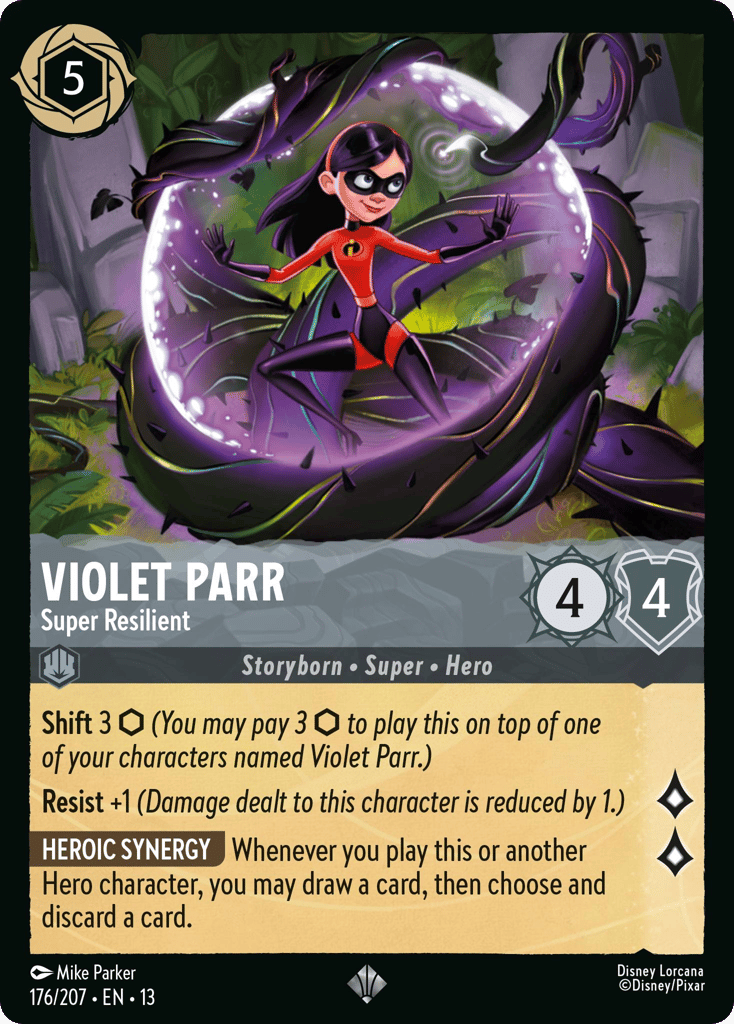 Violet Parr - Super Resilient 176/207 — Disney Lorcana Attack of the Vine! non-foil English card