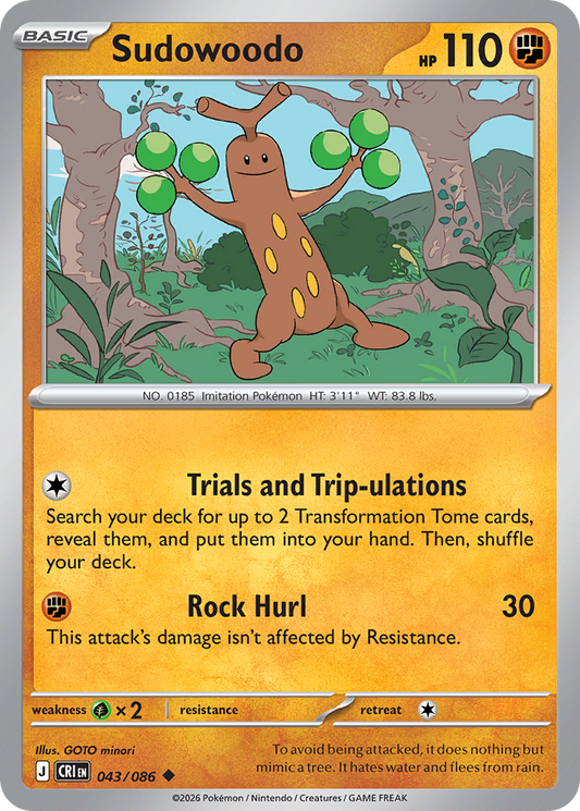 Sudowoodo 043/086 – Pokémon Chaos Rising – Regular