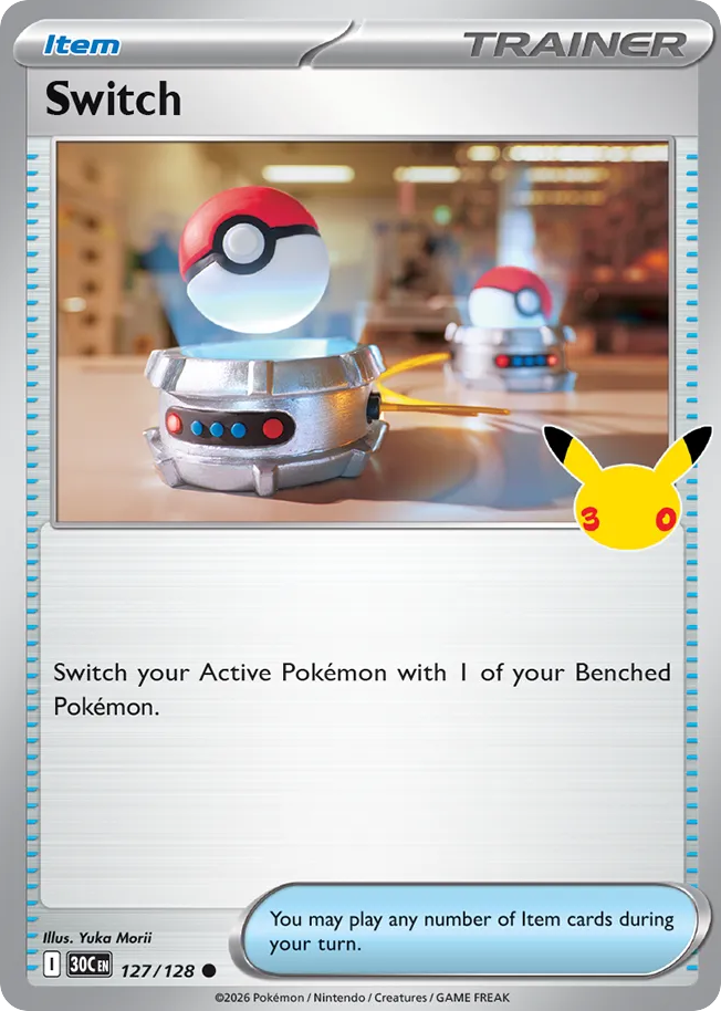 Switch 127/128 — Pokémon TCG 30th Celebration card front
