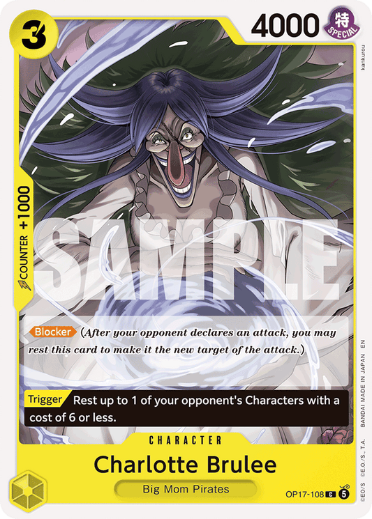 Charlotte Brulee OP17-108 Common Non-Foil – One Piece OP17 The World’s Strongest Warriors