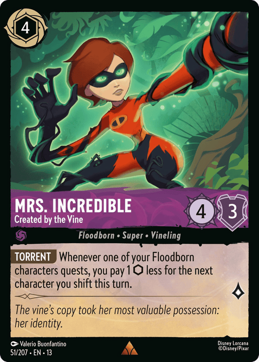 Mrs. Incredible - Created by the Vine 051/207 — Disney Lorcana Attack of the Vine! English non-foil card front