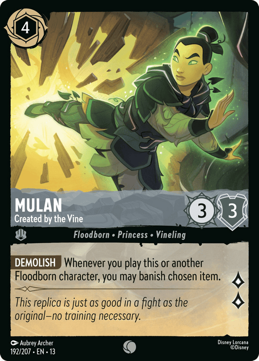 Mulan - Created by the Vine 192/207 — Disney Lorcana Attack of the Vine! non-foil English card