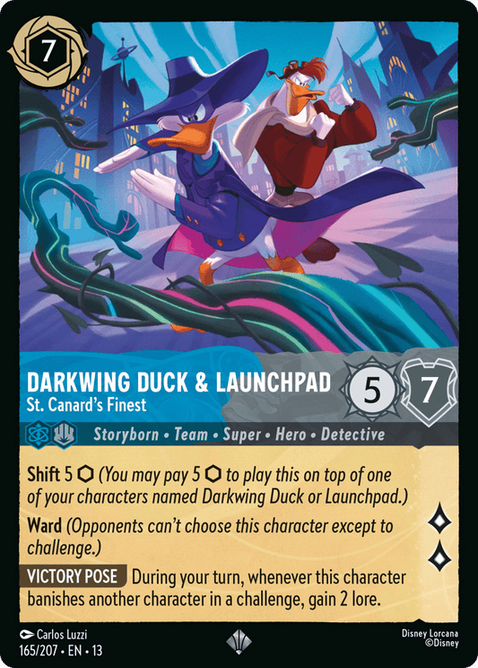 Darkwing Duck & Launchpad - St. Canard's Finest 165/207 — Disney Lorcana Attack of the Vine! non-foil English card