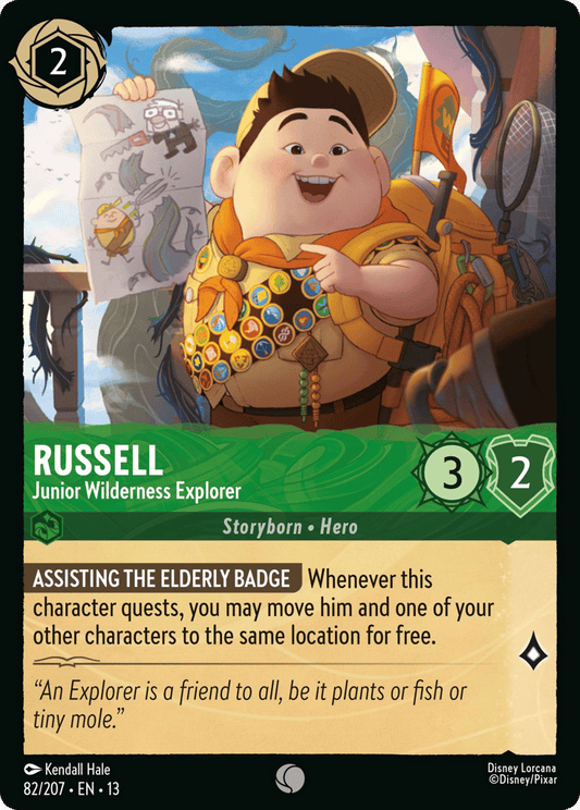 Russell - Junior Wilderness Explorer 082/207 — Disney Lorcana Attack of the Vine! English non-foil card front
