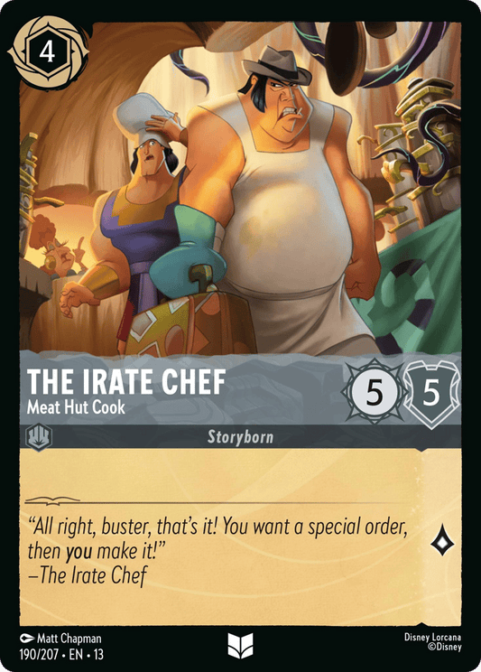 The Irate Chef - Meat Hut Cook 190/207 — Disney Lorcana Attack of the Vine! English non-foil card front