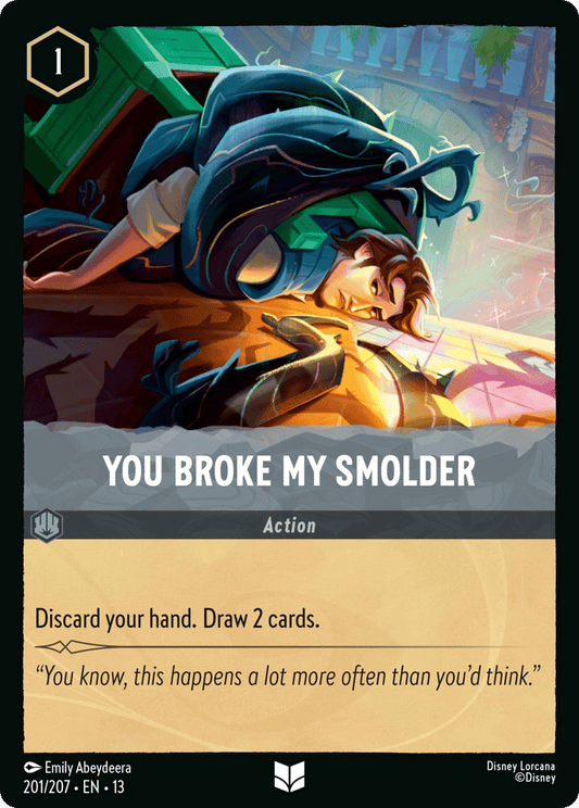 You Broke My Smolder 201/207 — Disney Lorcana Attack of the Vine! English non-foil card front