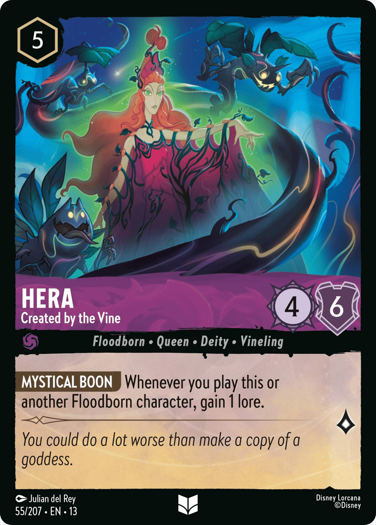 Hera - Created by the Vine 055/207 — Disney Lorcana Attack of the Vine! English non-foil card front