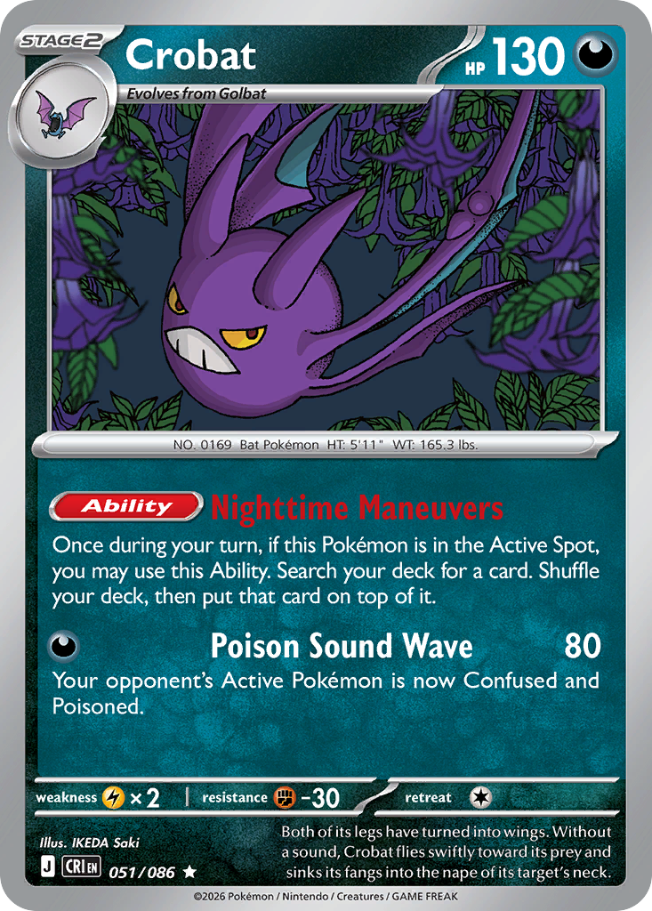 Crobat 051/086 – Pokémon Chaos Rising – Holo
