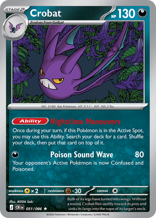Crobat 051/086 – Pokémon Chaos Rising – Holo