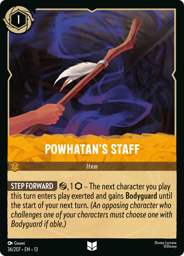 Powhatan's Staff 036/207 — Disney Lorcana Attack of the Vine! English non-foil card front