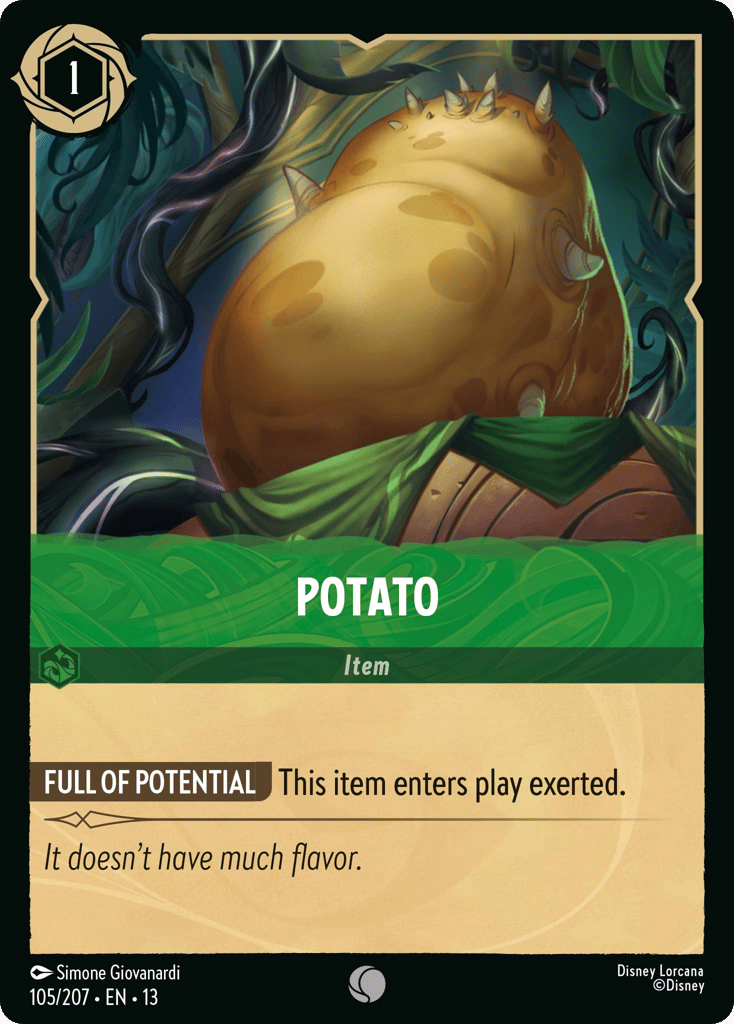 Potato 105/207 — Disney Lorcana Attack of the Vine! English non-foil card front