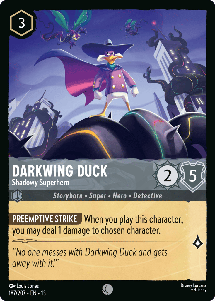 Darkwing Duck - Shadowy Superhero 187/207 — Disney Lorcana Attack of the Vine! non-foil English card