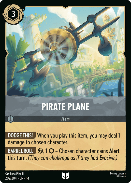 Pirate Plane 202/204 – Disney Lorcana Hyperia City – Non-Foil card artwork