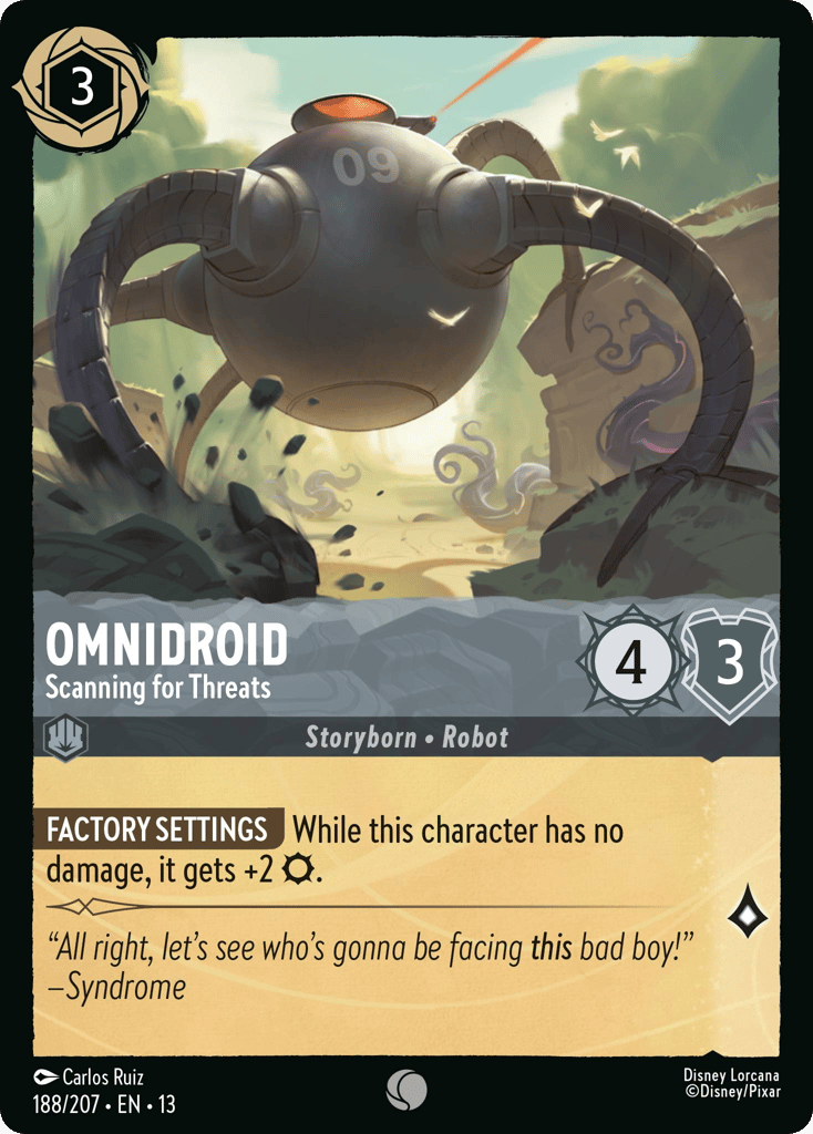 Omnidroid - Scanning for Threats 188/207 — Disney Lorcana Attack of the Vine! English non-foil card front