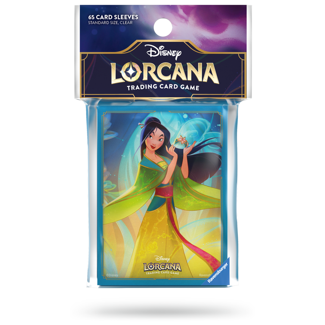 Official Disney Lorcana Fabled Mulan protective card sleeves pack of 65