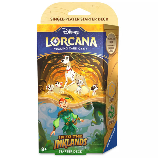 Disney Lorcana Into the Inklands 101 Dalmatians and Peter Pan starter deck sealed package
