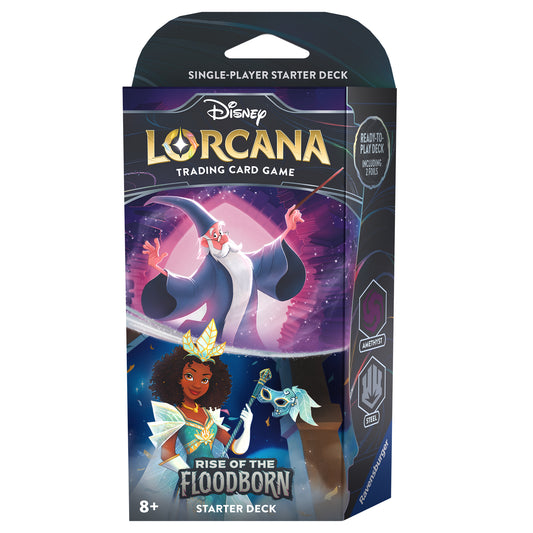 Disney Lorcana Rise of the Floodborn Merlin and Tiana starter deck sealed package