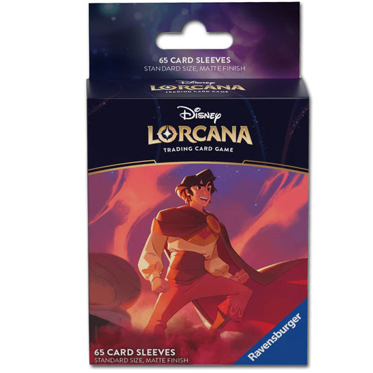 Disney Lorcana Shimmering Skies official Aladdin card sleeves 65-pack sealed retail box