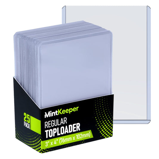 MintKeeper Regular 35pt 3x4 inch Rigid Toploaders – original pack of 25, clear trading card protectors