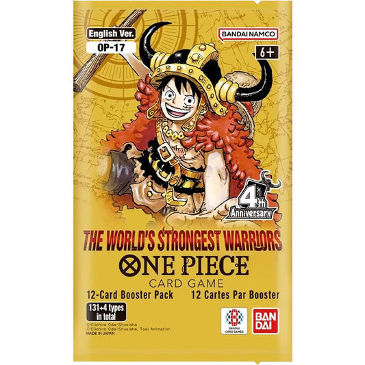 One Piece OP-17 The World's Strongest Warriors official English gold 12-card booster pack