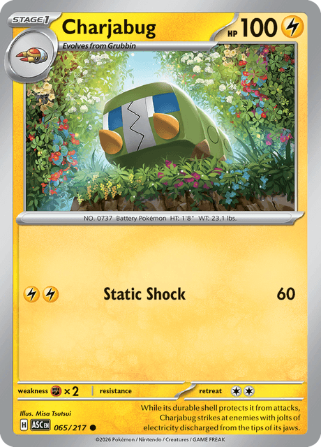 Charjabug 065/217 – Pokémon Ascended Heroes card artwork