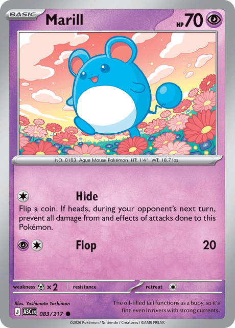 Marill 083/217 – Pokémon Ascended Heroes card artwork