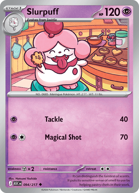 Slurpuff 094/217 – Pokémon Ascended Heroes card artwork