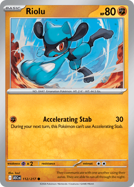 Riolu 112/217 – Pokémon Ascended Heroes card artwork