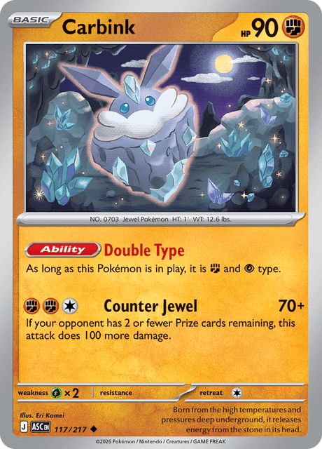 Carbink 117/217 – Pokémon Ascended Heroes card artwork