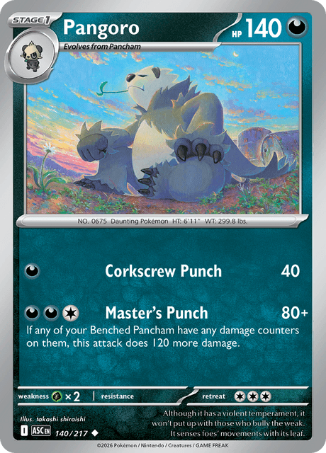 Pangoro 140/217 – Pokémon Ascended Heroes card artwork