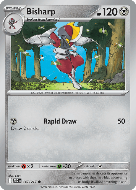 Bisharp 147/217 – Pokémon Ascended Heroes card artwork