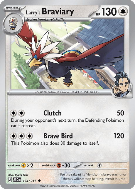 Larry's Braviary 174/217 – Pokémon Ascended Heroes card artwork