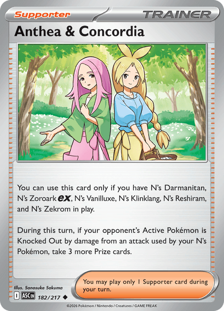 Anthea & Concordia 182/217 – Pokémon Ascended Heroes card artwork