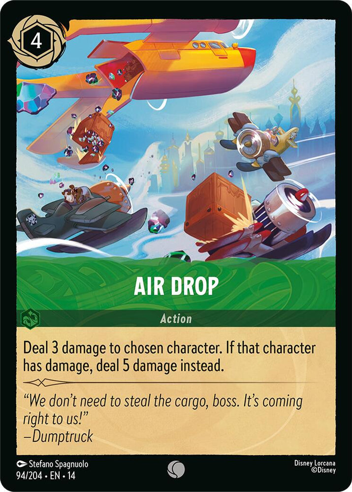 Air Drop 094/204 Disney Lorcana Hyperia City Non-Foil reference artwork