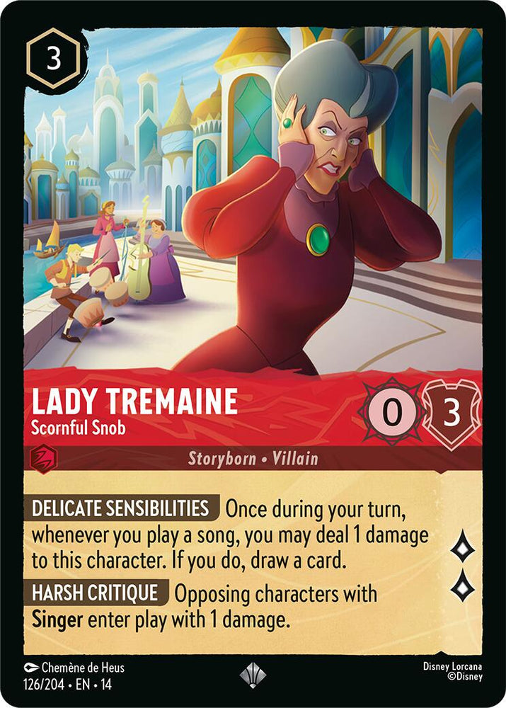 Lady Tremaine - Scornful Snob 126/204 Disney Lorcana Hyperia City Non-Foil reference artwork