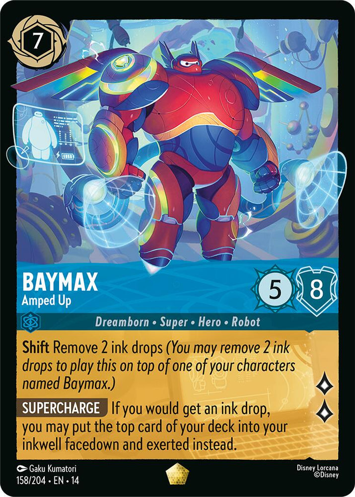 Baymax - Amped Up 158/204 Disney Lorcana Hyperia City Non-Foil reference artwork