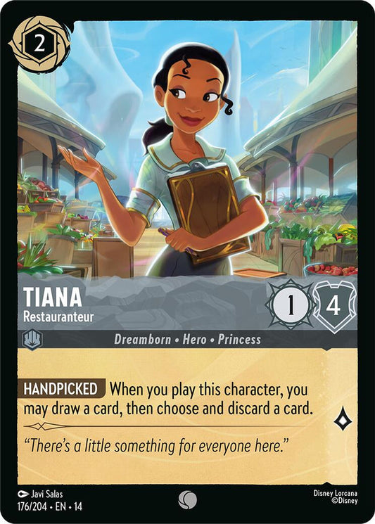 Tiana - Restauranteur 176/204 Disney Lorcana Hyperia City Non-Foil reference artwork