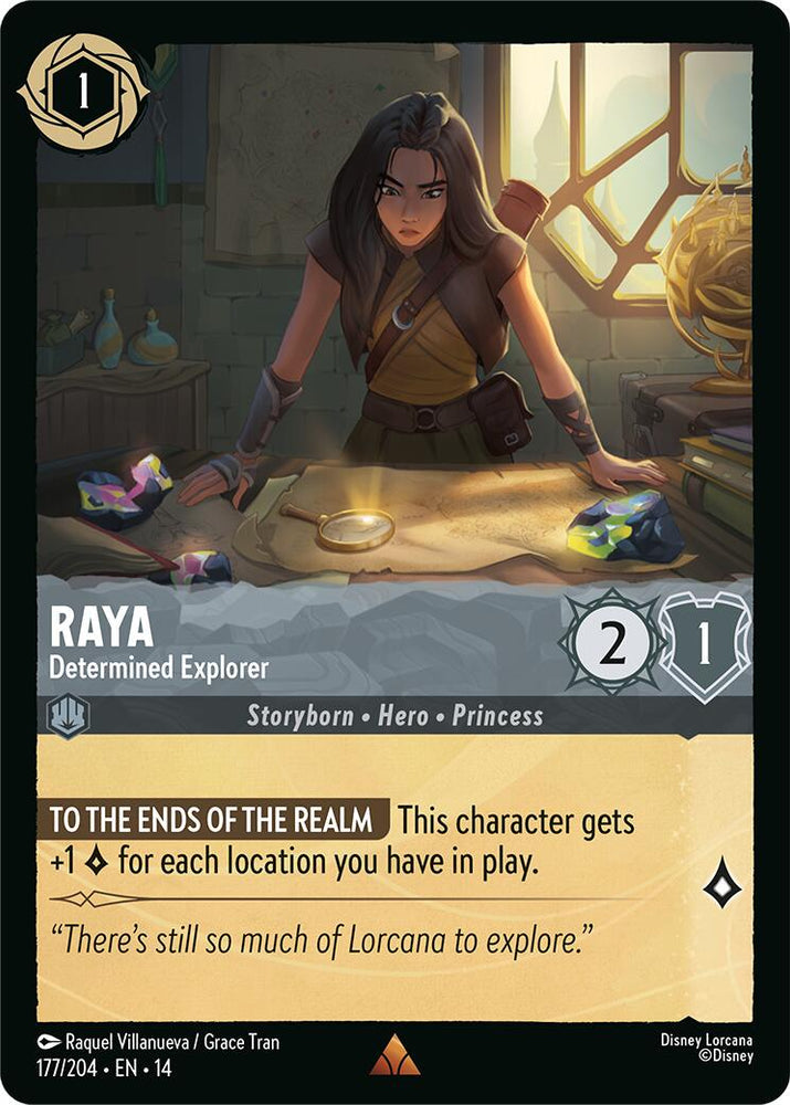 Raya - Determined Explorer 177/204 Disney Lorcana Hyperia City Non-Foil reference artwork