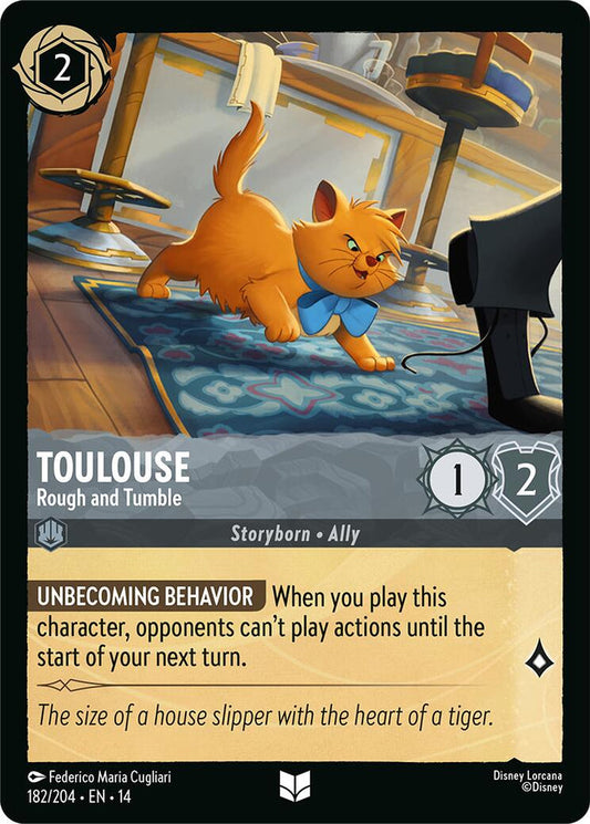 Toulouse - Rough and Tumble 182/204 Disney Lorcana Hyperia City Non-Foil reference artwork
