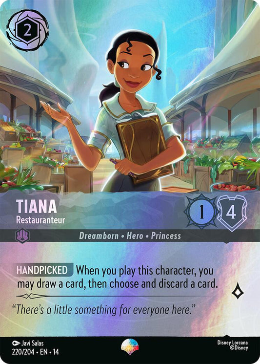 Tiana - Restauranteur 220/204 Disney Lorcana Hyperia City Epic (Satin Foil) reference artwork