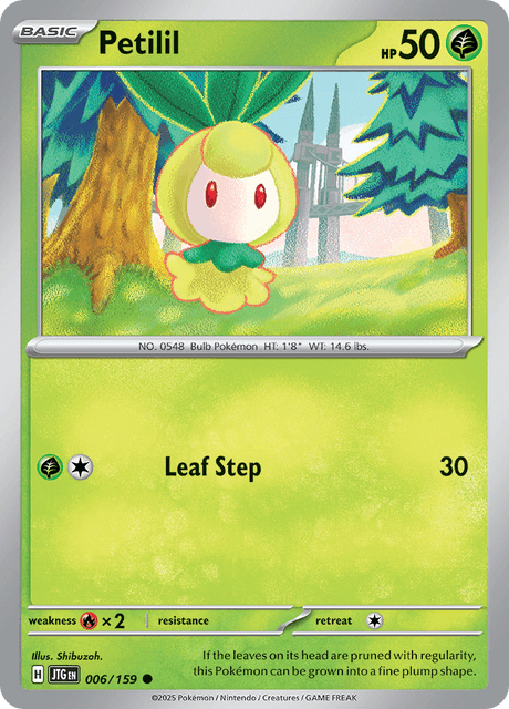 Petilil 006/159 – Pokémon Journey Together card artwork