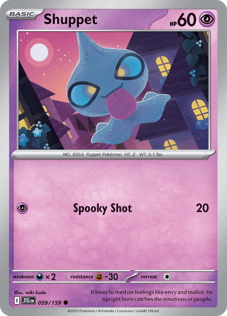 Shuppet 059/159 – Pokémon Journey Together card artwork