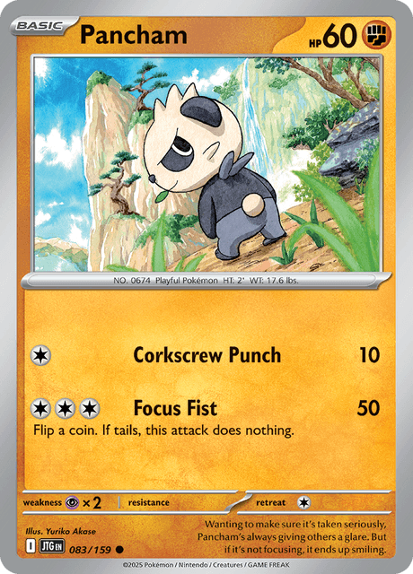 Pancham 083/159 – Pokémon Journey Together card artwork