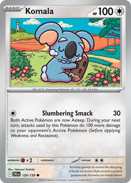 Komala 129/159 – Pokémon Journey Together card artwork
