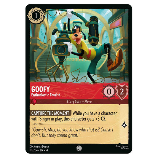 Goofy - Enthusiastic Tourist 111/204 Non-Foil – English card front