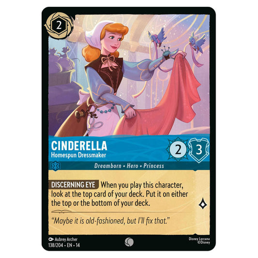 Cinderella - Homespun Dressmaker 138/204 Non-Foil – English card front