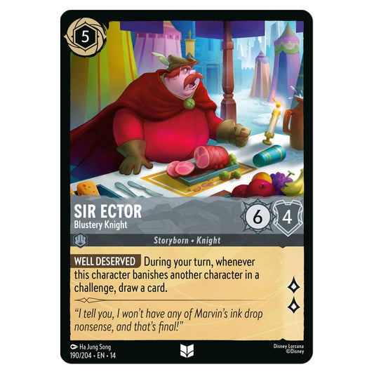 Sir Ector - Blustery Knight 190/204 Non-Foil – English card front