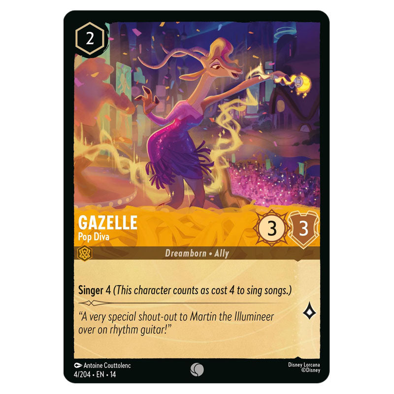 Gazelle - Pop Diva 004/204 Non-Foil – English card front