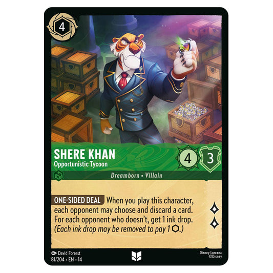 Shere Khan - Opportunistic Tycoon 081/204 Non-Foil – English card front