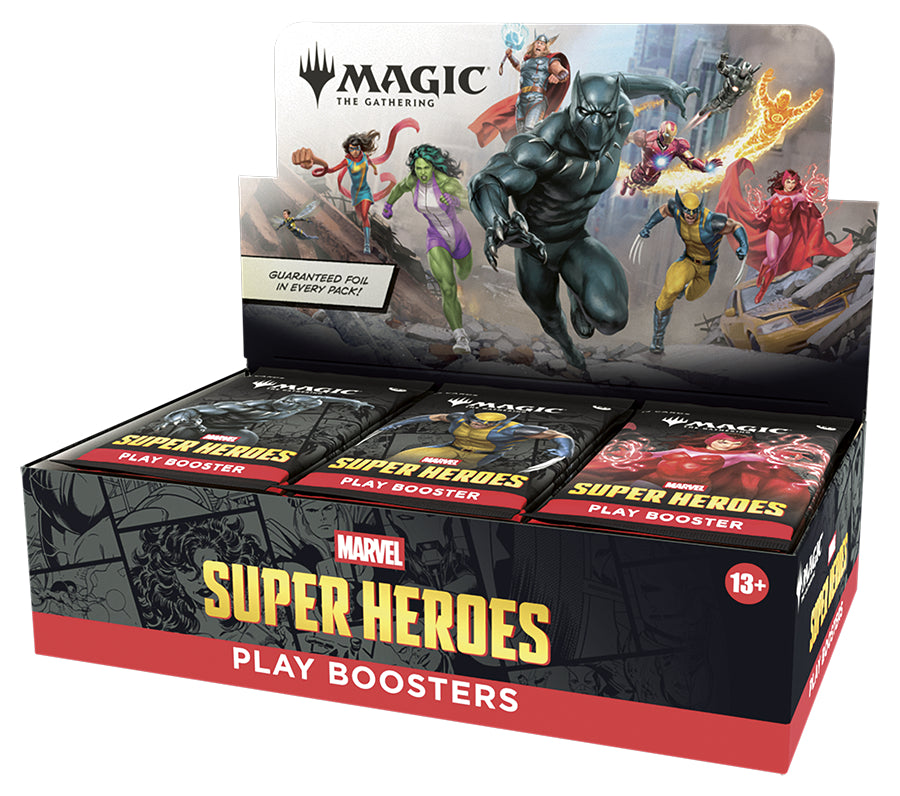 Magic The Gathering Marvel Super Heroes Play Booster Box (30 Packs) sealed product